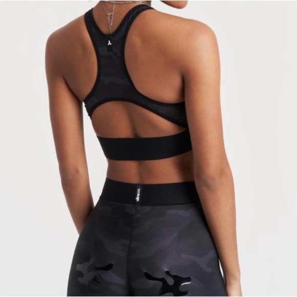 Ultracor Women's Terrain Micro Camo Camouflage Sports Bra Black Gray Small - Picture 2 of 8